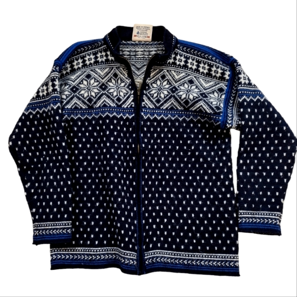 Dale of Norway blue and black Wool Sweater - Size men’s Large